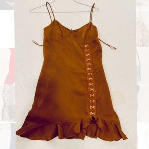 Brown mini dress
